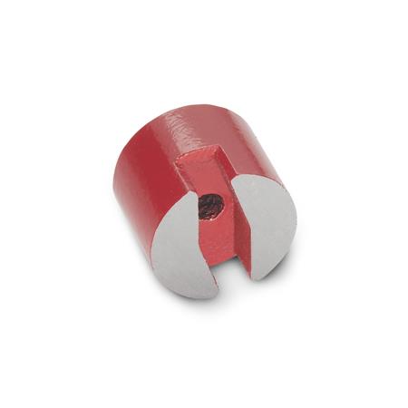 Otto Ganter Button Type Magnet with Bore, GN 60